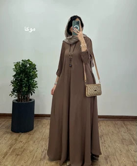 پیراهن مانتویی بلند دلفان 1