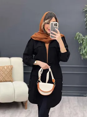 مانتو ژیله دار سرشانه پاگن