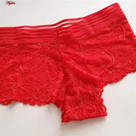 شورت زنانه مدل دانتل قرمز کد 4983-2216