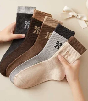 جوراب ساق‌دار 2 کش پاپیون کد 1847