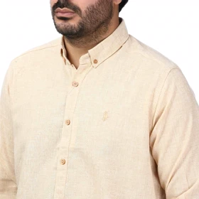 پیراهن آستین بلند لینن مردانه مدل 610596