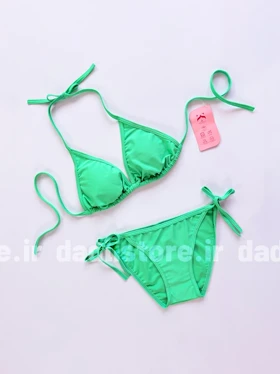 بیکینی کاپ متحرک سبز ساده