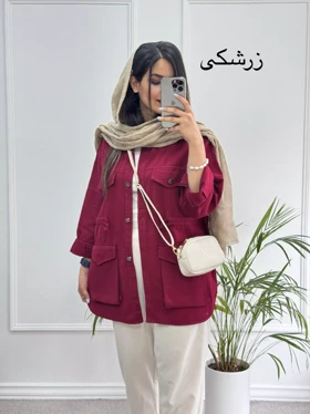 مانتو کتان شایلین ( دارای ایراد جزئی )