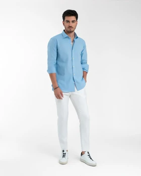 ام کی کالکشن پیراهن آستین بلند mk-4320-blue