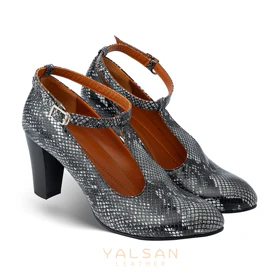 کفش پاشنه‌دار زنانه چرم یلسان مدل آیلار کد 619-RTL