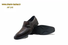 کفش مجلسی مردانه بزرگپا بدون بند چرم طبیعی