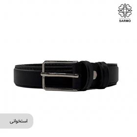 کمربند 2.5 سانت زبانه دار کد014 (مشکی)