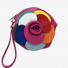 کیف پول زنانه وارداتی طرح گل رز