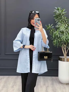 مانتو حصیری یقه گرد