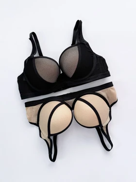 سوتین تک اسفنجی فنر دار دو رنگ