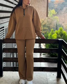 ست هودی شلوار فیتیله 6829