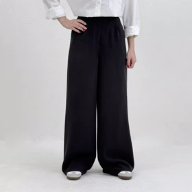 شلوار پارچه ای زنانه سیلک جلو پیله