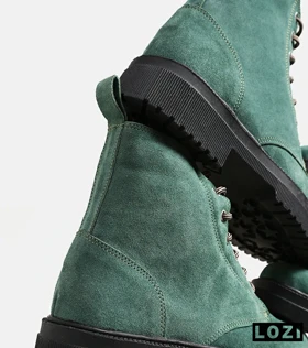 بوت مردانه سبز کله غازی BERSHKA