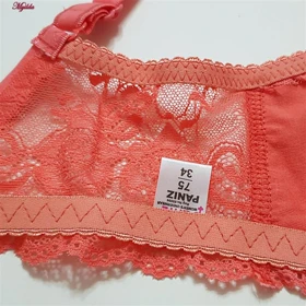 سوتین گیپور فنردار زنانه پانیذ گلبهی کد 66365-new