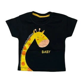 ست تیشرت شلوارک پسرانه مدل زرافه کد PJ1135