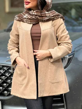 پالتو کتی جلو برش‌دار