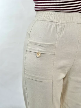 شلوار کتان مام استایل کد 101