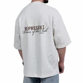تیشرت مردانه گرم بالا سفید مدل REPRESENT