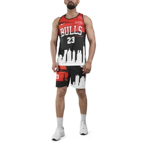 ست رکابی و شلوارک ورزشی مردانه شیکاگو بولز مدل PY-2B1926 مشکی