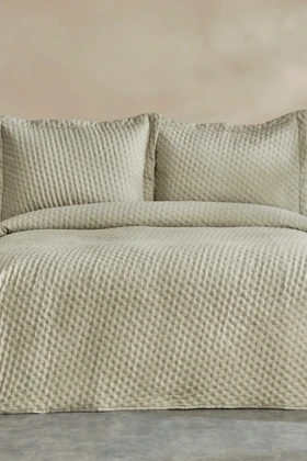 روتختی دو نفره Karaca Home مدل Breeze Soft پلی‌استر - سبز