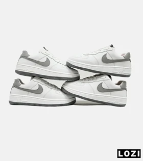 کفش کتانی بزرگ پا سفید طوسی NIKE AIR FORCE