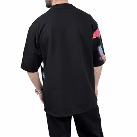 تیشرت آستین کوتاه مردانه مشکی دونخ مدل MAP