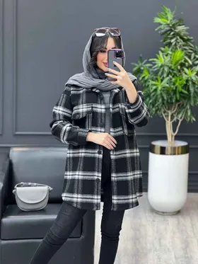 شکت چهارخونه سرجیب دکمه دار