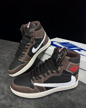 کتانی جردن تراویس ساق‌دار موکا