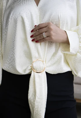 شومیز گره‌ای ساتن