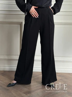 شلوار ازبالا گشاد کلاریتا پیله دار قد 106