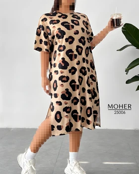 تونیک پلنگی سایز بزرگ