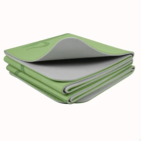 مت یوگا و پیلاتس تاشو الکس مدل Laccadive ضخامت 6 میلی متر دو رو (سبز طوسی روشن)