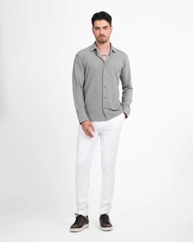 ام کی کالکشن پیراهن آستین بلند mk-6033-gray