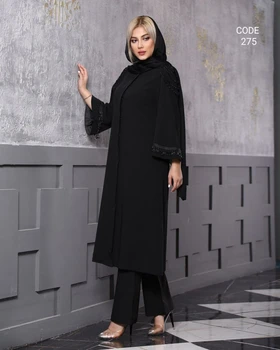 مانتو مشکی زنانه مجلسی کد 275