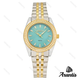 ساعت الکسا 2005z زنانه سیلور طلایی تیفانی دورنگین w-10123