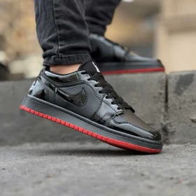 کتانی جردن 1 مشکی قرمز کد 6078