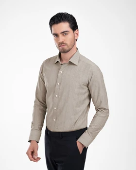 ام کی کالکشن پیراهن آستین بلند mk-22483-dark-cream