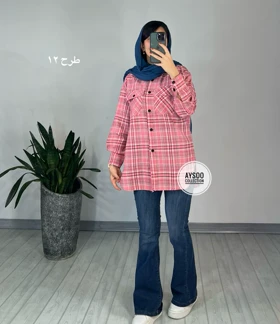 مانتو چهارخونه ترنج 1