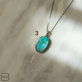 گردنبند فیروزه زنانه - کد 251288