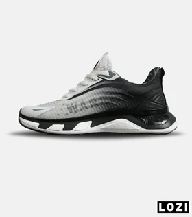 کفش کتانی ورزشی مشکی سفید Warrior Sneakers مدل 7851