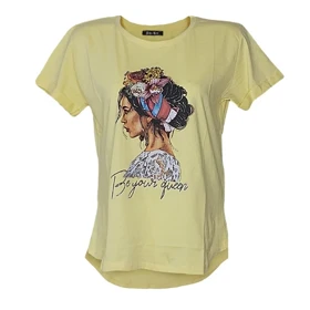 تیشرت زنانه ترک نخ کتان اورجینال