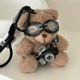 آویز کیف فانتزی خرس عینکی، استایلی متفاوت و جذاب