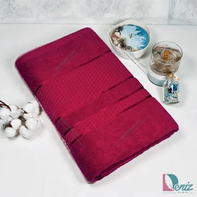 حوله حمامی منیل رنگ زرشکی