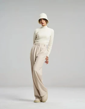 موهر یقه اسکی (سفید)