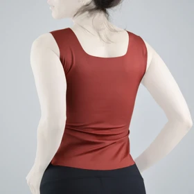 تاپ کاپ‌دار ورزشی زنانه مدل 6030 زرشکی