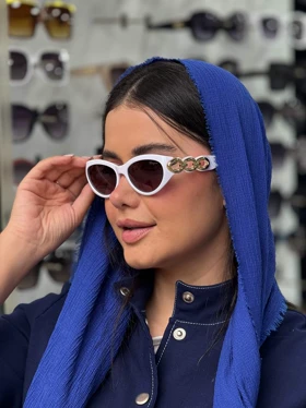 عینک آفتابی زنانه سفید مدل آیریس 6817 علیدسا
