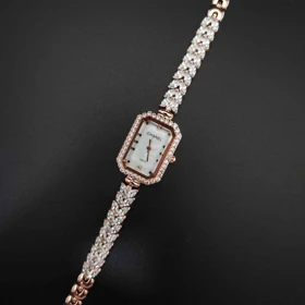 ساعت مچی زنانه چنل Chanel رنگ ثابت استیل316 با موتور کوارتز ژاپن کد 3 (رزگلد)