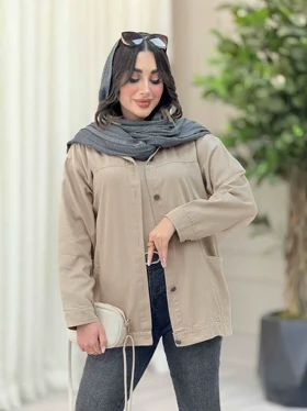 مانتو برش‌دار جیب پایین