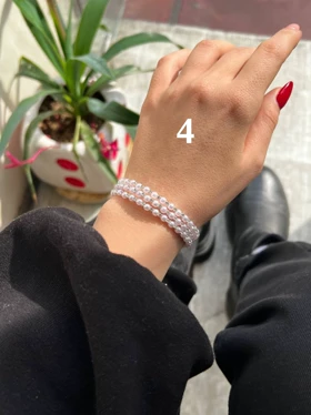 دستبند 14 مدل مختلف جواهری مرواریدی