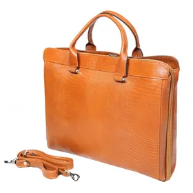 کیف اداری چرمی لزار مدل دو دسته زیپی SB0245